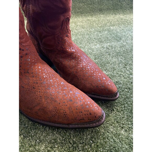 Vintage ACME Cowboy Boots Men’s Size 9.5 Exotic Snakeskin Python Brown Shoes USA main image 12